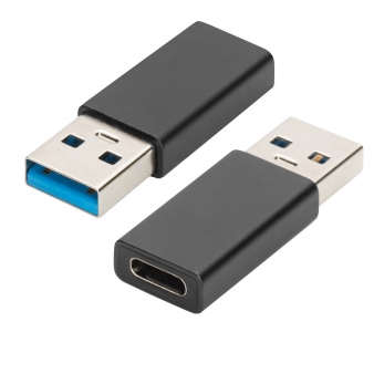 Adaptador USB 3.2, USB A 3.0 para USB C, aluminio