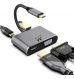 Adaptador USB C Dual Display 4K HDMI e VGA, 15cm