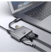 Adaptador USB C Dual Display 4K HDMI e VGA, 15cm