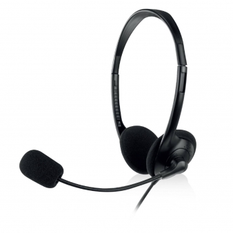 Headsets com microfone, jack 2x3.5mm, cabo 2.1m