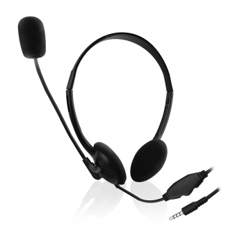 Headsets com microfone para smartphone e tablet, jack 1x3.5mm, cabo 1.8m