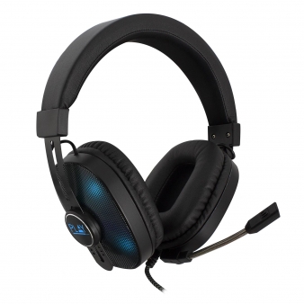 Headset Gaming com microfone para PC e Consola, Led&acute;s RGB, 2xjack 3.5mm + USB