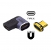 USB4 Type C female to type C male Thunderbolt™3/4 angled and magnetic adapter, PD 140W, Video 8K@60Hz, 40Gbps
