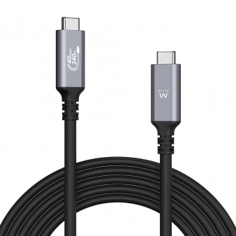 Cabo USB4 CM para CM Thunderbolt™3/4, 40Gbps, PD ERP 240W, 8K@60Hz video display, 1m