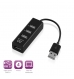 Mini HUB 2.0 High Speed de 4 Portas Preto
