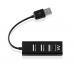 Mini HUB 2.0 High Speed de 4 Portas Preto