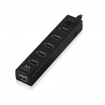 HUB USB 2.0 High Speed de 7 portas com interruptor para Ligar/Desligar
