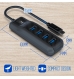 HUB USB 3.2 Gen 1, Type C, 4 portas USB 3.0, Alimentação USB