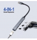 HUB USB 3.2 Gen 1, 1 porta USB 3.2 Gen1 + 3 portas USB 2.0