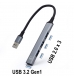 HUB USB 3.2 Gen 1, 1 porta USB 3.2 Gen1 + 3 portas USB 2.0