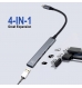 HUB USB 3.2 Gen 1,  Type C, 1 porta USB 3.2 Gen1 + 3 portas USB 2.0