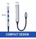 HUB USB 3.2 Gen 1,  Type C, 1 porta USB 3.2 Gen1 + 3 portas USB 2.0