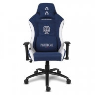 Cadeira Gaming Alpha Gamer Portugal '24 Tecido Azul Escuro