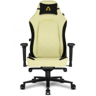 Cadeira Gaming Alpha Gamer Alegra Fabric Amarela/Preta