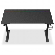 Secret&aacute;ria Gaming Alpha Gamer Starla RGB (140x72cm) Gaming Station Preta