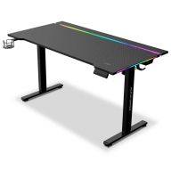 Secret&aacute;ria Elevat&oacute;ria El&eacute;trica Alpha Gamer Zorya RGB (140x72cm) Gaming Station Preta