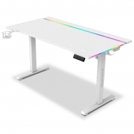 Secret&aacute;ria Elevat&oacute;ria El&eacute;trica Alpha Gamer Zorya RGB (140x72cm) Gaming Station Branca