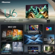 Televis&atilde;o Smart TV Hisense 75U6NQ (2024) 75"/190,5cm ULED Mini-LED 4K UHD VIDAA