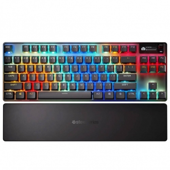 Teclado Mec&acirc;nico Steelseries Apex Pro TKL Wireless Gen 3 US RGB Preto