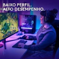 Teclado Mec&acirc;nico Logitech G515 Lightspeed TKL RGB Wireless/Bluetooth US Preto