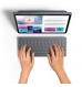 Teclado Lenovo Multi-Device Wireless Tab PT Luna Grey