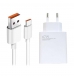 Carregador Xiaomi Hypercharge Combo USB-A 67W Branco + Cabo USB-A p/ USB-C 1m