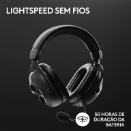 Headset Logitech G Pro X2 Lightspeed Gaming Wireless/Bluetooth Preto
