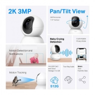 C&acirc;mara de Seguran&ccedil;a TP-Link Tapo TC71 2K Pan/Tilt Security Wi-Fi