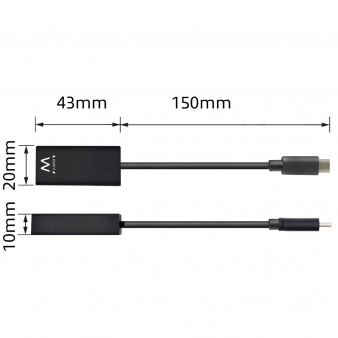 Conversor Ewent EW9823 USB-C para HDMI F&ecirc;mea 4K/60Hz