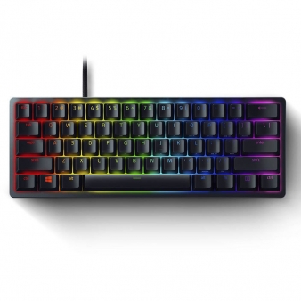 Teclado Razer Huntsman Mini 60% RGB Optical Switch (Purple) PT Preto