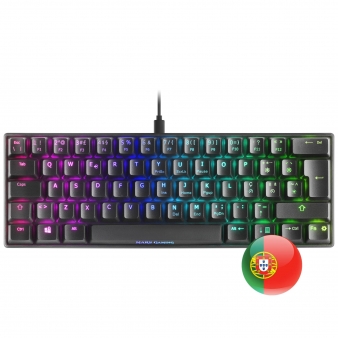 Teclado Mec&acirc;nico Mars Gaming MKMINI RGB 60% Full RGB Chroma PT Outemu Red Switches