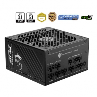 Fonte de Alimenta&ccedil;&atilde;o ATX MSI MPG A1000GS PCIE5 1000W ATX 3.1/PCIe 5.1 80 Plus Gold Full Modular