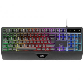 Teclado Mec&acirc;nico H&iacute;brido Mars Gaming MK124 FRGB PT H-Mech Black