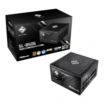 Fonte de Alimenta&ccedil;&atilde;o ATX AsRock Steel Legend SL-850G 850W ATX 3.1/PCIe 5.1 80 Plus Gold Full Modular
