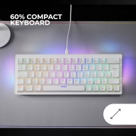 Teclado Mec&acirc;nico Mars Gaming MKMINIPRO White RGB 60% US Blue Switches