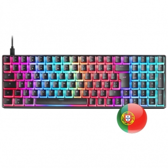 Teclado Mec&acirc;nico Mars Gaming MKULTRA Black 96% Full RGB Chroma PT Outemu Red Switches