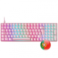 Teclado Mec&acirc;nico Mars Gaming MKULTRA Pink 96% Full RGB Chroma PT Outemu Brown Switches