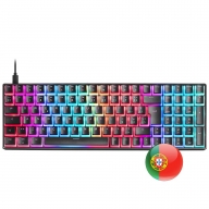 Teclado Mec&acirc;nico Mars Gaming MKULTRA Black 96% Full RGB Chroma PT Outemu Blue Switches