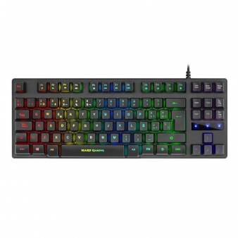Teclado Mars Gaming MK023 TKL FRGB Rainbow H-Mech Red Switch PT Preto