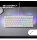 Teclado Mecânico Mars Gaming MKMINIPRO White RGB 60% US Brown Switches