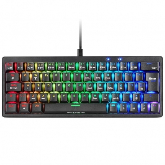 Teclado Mec&acirc;nico Mars Gaming MKMINIPRO Black RGB 60% US Blue Switches