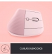 Rato Laser Logitech Lift Vertical Ergonomic Wireless/Bluetooth 4000DPI Rose