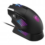 Rato Óptico MSI Versa Pro RGB + Mouse Dock Pro Wireless 26000DPI Preto