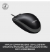 Rato Óptico Logitech M100 Corded Full-Size Comfort USB 1000DPI Preto