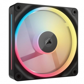Ventoinha 120mm Corsair 2400RPM iCUE Link LX120-R RGB 4 Pinos PWM Preta (Single Pack)