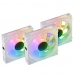 Ventoinha 120mm Mars Gaming MF-LINKFINITYKIT 2000RPM Infinity Mirror ARGB 4 Pinos PWM Branca (Pack 3)