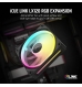 Ventoinha 120mm Corsair 2400RPM iCUE Link LX120 RGB 4 Pinos PWM Preta (Single Pack)