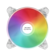Ventoinha 120mm Mars Gaming 1100RPM MFD RGB 4 Pinos Transparente c/ Controlador