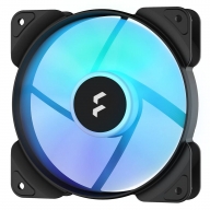 Ventoinha 120mm Fractal Design Aspect 12 RGB 2000RPM 4 Pinos PWM Black Frame/White Blades (3-Pack)