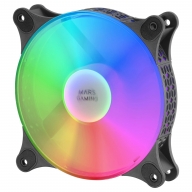 Ventoinha 120mm Mars Gaming MF-DUO 1100RPM FRGB Rainbow 4 Pinos PWM Preta